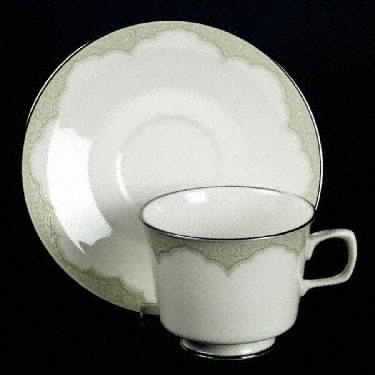 Castile Footed Cup & Saucer Set