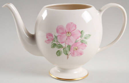 Cherokee Rose Wide Gold Band Teapot No Lid