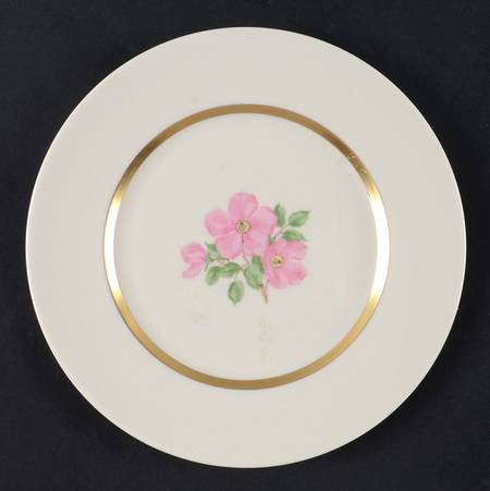 Cherokee Rose Wide Gold Band Salad Plate