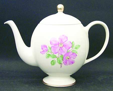 Cherokee Rose Wide Gold Band Teapot & Lid