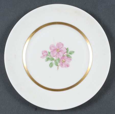 Cherokee Rose Wide Gold Band Bread & Butter Plate