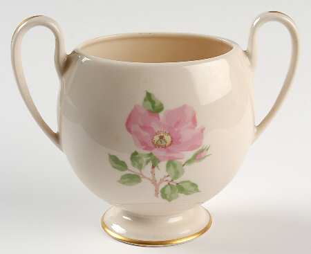 Cherokee Rose Wide Gold Band Sugar Bowl No Lid