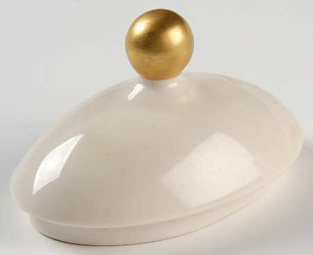 Cherokee Rose Wide Gold Band Lid for Sugar Bowl