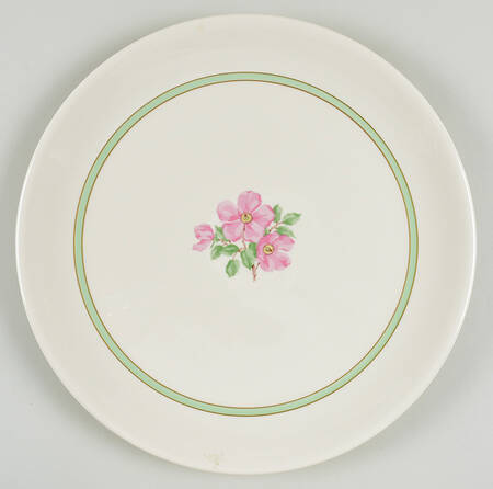 Cherokee Rose Green Band 13" Chop Plate (Round Platter)