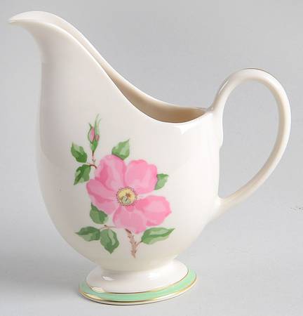 Cherokee Rose Green Band Creamer