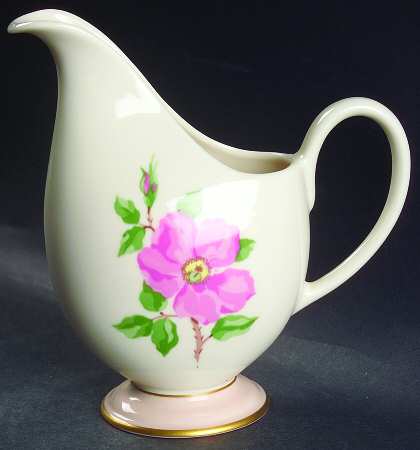 Cherokee Rose (Thin Gold Band, Palomino Shape) Creamer