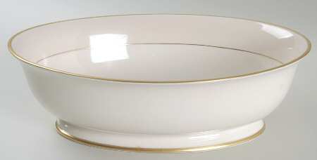 Cherokee Rose (Thin Gold Band, Palomino Shape) 9" Oval Vegetable Bowl