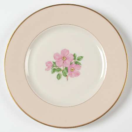 Cherokee Rose (Thin Gold Band, Palomino Shape) Salad Plate