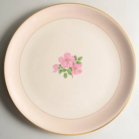 Cherokee Rose (Thin Gold Band, Palomino Shape) 13" Chop Plate (Round Platter)