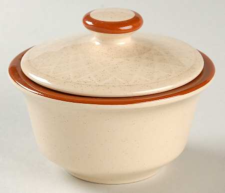 Chestnut Weave Sugar Bowl & Lid