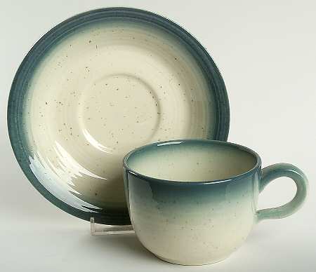 Country Craft Blue Skies Flat Cup & Saucer Set