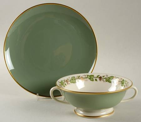 Concord Footed Cream Soup Bowl & Saucer Set