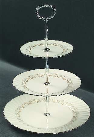 Corinthian 13 7/8"-14 1/4" 3-Tiered Serving Tray(DP,SP,BB) HC
