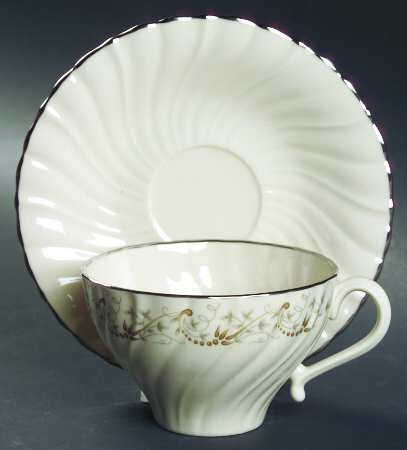 Corinthian Flat Cup & Saucer Set