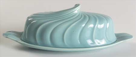 Coronado Aqua Glossy 1/4 Lb Covered Butter