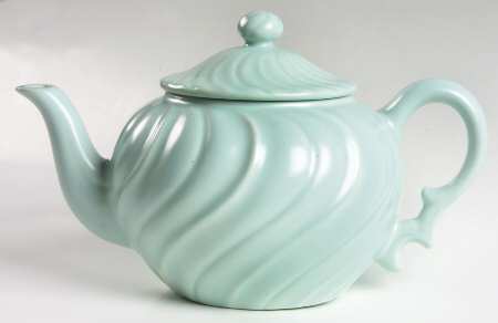 Coronado Aqua Glossy Teapot & Lid