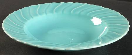 Coronado Aqua Glossy Rim Soup Bowl