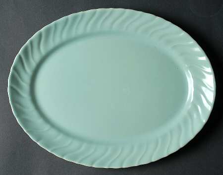 Coronado Aqua Matte 13" Oval Serving Platter
