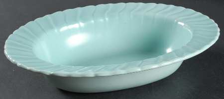 Coronado Aqua Matte 10" Oval Vegetable Bowl