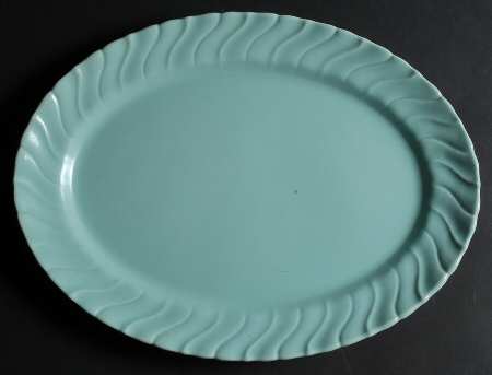 Coronado Aqua Matte 15" Oval Serving Platter