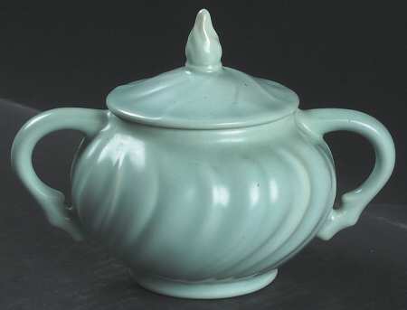 Coronado Aqua Matte Sugar Bowl & Lid