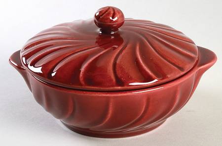 Coronado Burgundy Maroon (Glossy) Individual Casserole & Lid