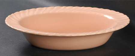 Coronado Coral Beige (Matte) 10" Oval Vegetable Bowl
