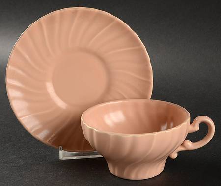 Coronado Coral Beige (Matte) Flat Cup & Saucer Set