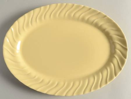 Coronado Yellow Glossy 11" Oval Serving Platter