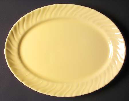 Coronado Yellow Glossy 13" Oval Serving Platter