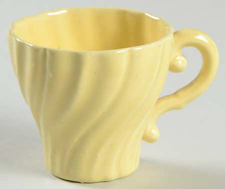 Coronado Yellow Glossy Flat Demitasse Cup