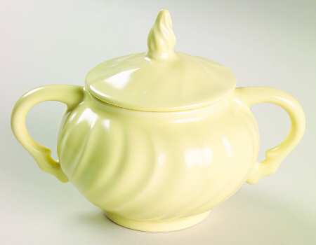 Coronado Yellow Matte Sugar Bowl & Lid