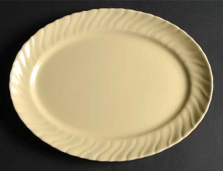 Coronado Yellow Matte 13" Oval Serving Platter