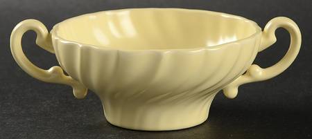 Coronado Yellow Matte Flat Cream Soup Bowl