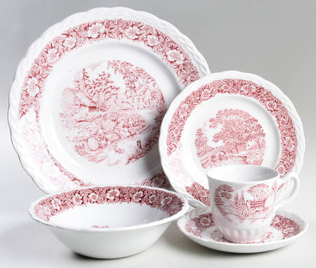 Countryside Red 5 Piece Place Setting