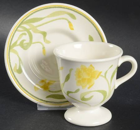 Daffodil (Greenhouse) Footed Cup & Saucer Set