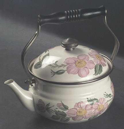 Desert Rose (USA Backstamp) Metal Kettle & Lid
