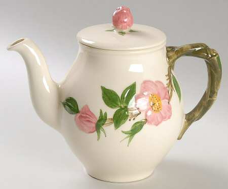 Desert Rose (USA Backstamp) Individual Coffee Pot & Lid