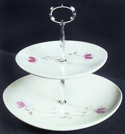 Duet 6 5/8"-10"  2 Tiered Serving Tray (Dp, Sp) HC