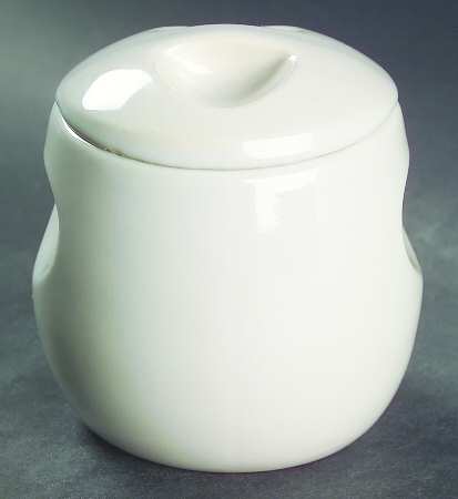 Eclipse White Sugar Bowl & Lid