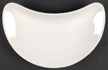 Eclipse White Crescent Salad Plate