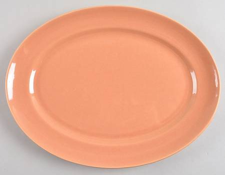 El Patio Coral (Glossy) 13" Oval Serving Platter