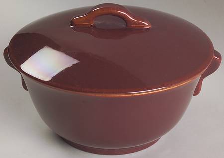 El Patio Redwood (Glossy) 1.5 Qt Round Covered Casserole