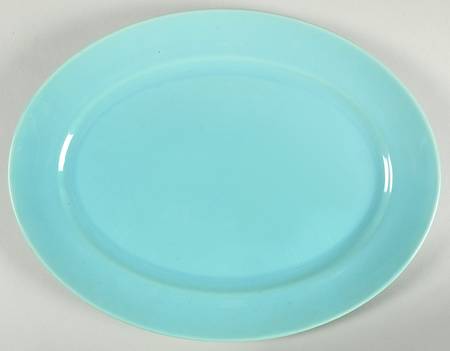 El Patio Turquoise (Glossy) 13" Oval Serving Platter