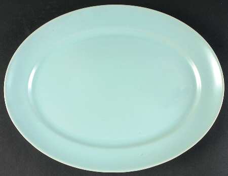 El Patio Turquoise (Matte) 13" Oval Serving Platter