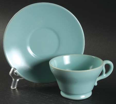 El Patio Turquoise (Matte) Footed Cup & Saucer Set
