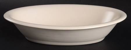 El Patio White (Matte) 9" Oval Vegetable Bowl