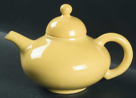 El Patio Bright Yellow (Glossy) Teapot & Lid