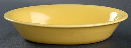 El Patio Bright Yellow (Glossy) 9" Oval Vegetable Bowl