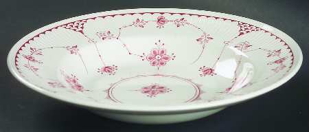 Erica Pink (White) Large Rim Soup Bowl